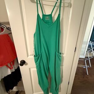 Free People movement hot shot onesie Green Jumpsuit size small